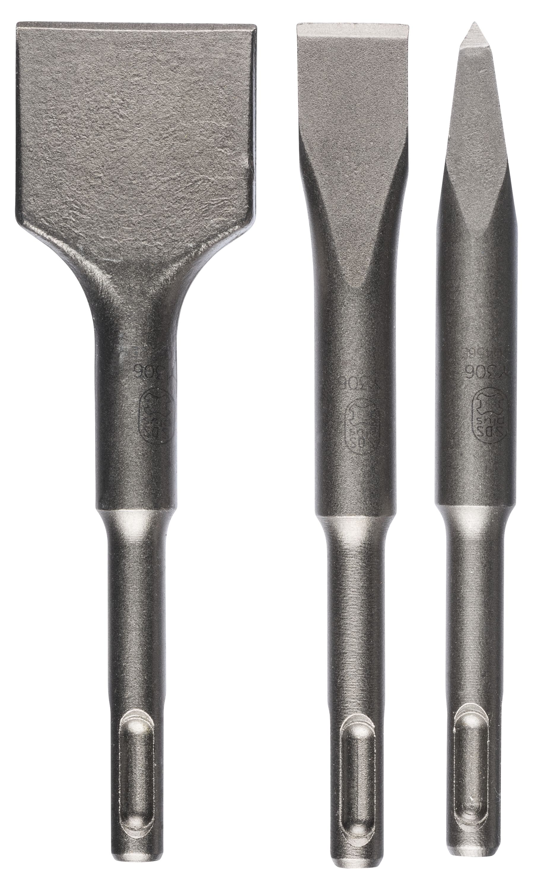 Bosch Professional SDS-Plus Set per la Scalpellatura da 3 Pezzi, Nero, 140 mm