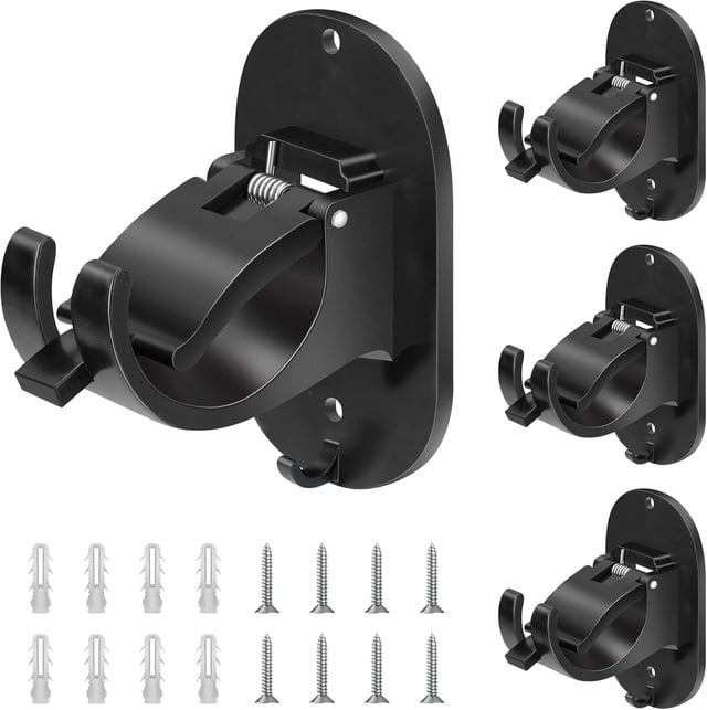 Ensemble Complet Tringle à Rideaux + 2 Supports Sans Perçage GEKO Pour