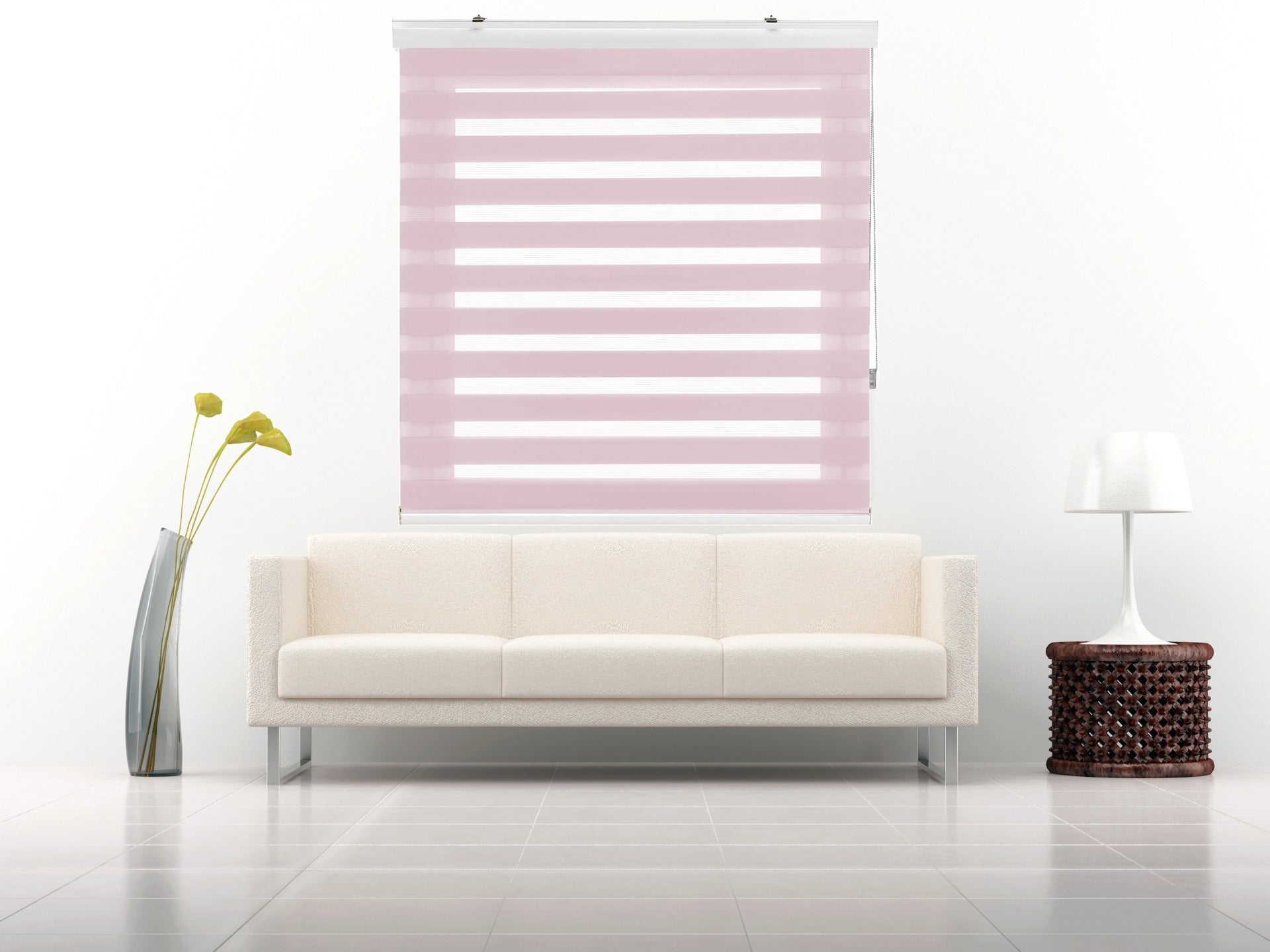 Estoralis Sansa Rolgordijn voor nacht en dag, modern design, dubbel weefsel, beige, 145 x 180 cm (b x h), stofmaat 142 x 175 cm, voor ramen en deuren
