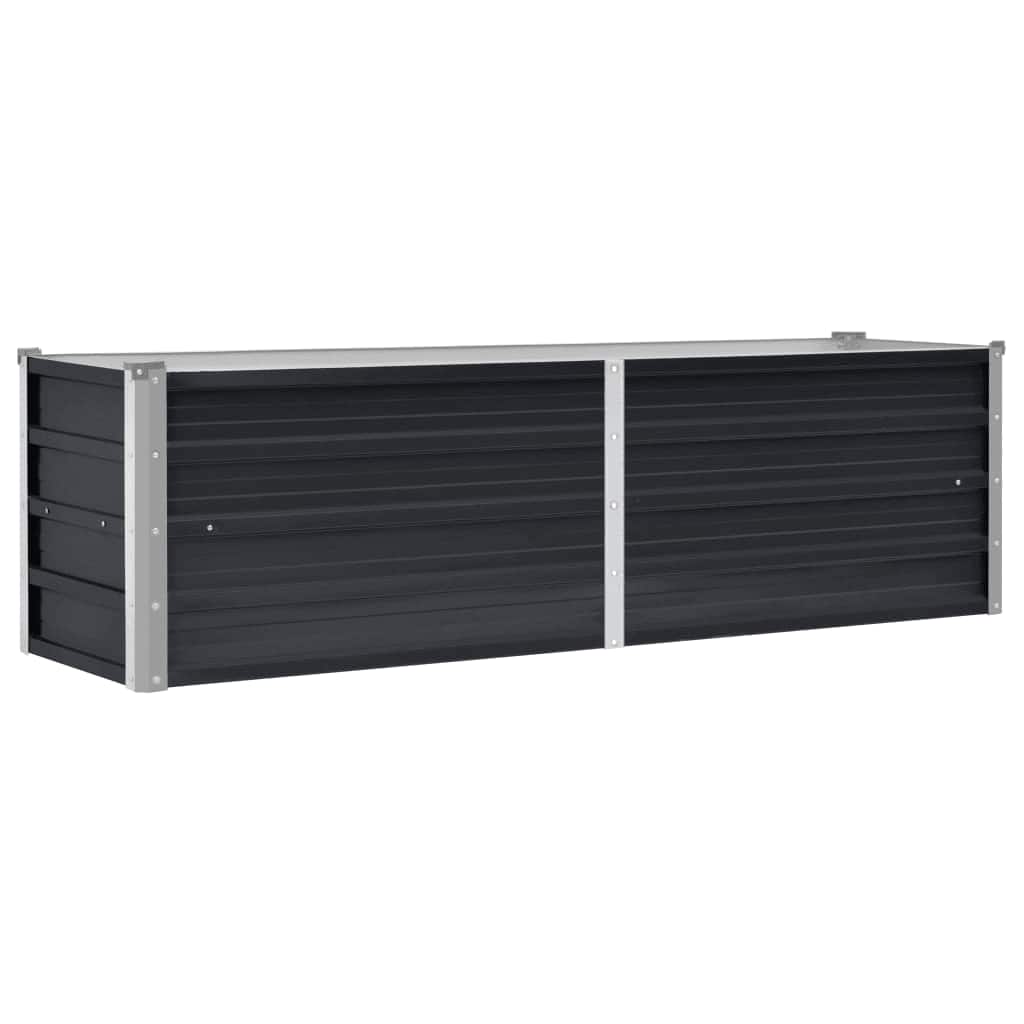 vidaXL Lit surélevé de jardin Anthracite 160x40x45 cm Acier galvanisé - 2