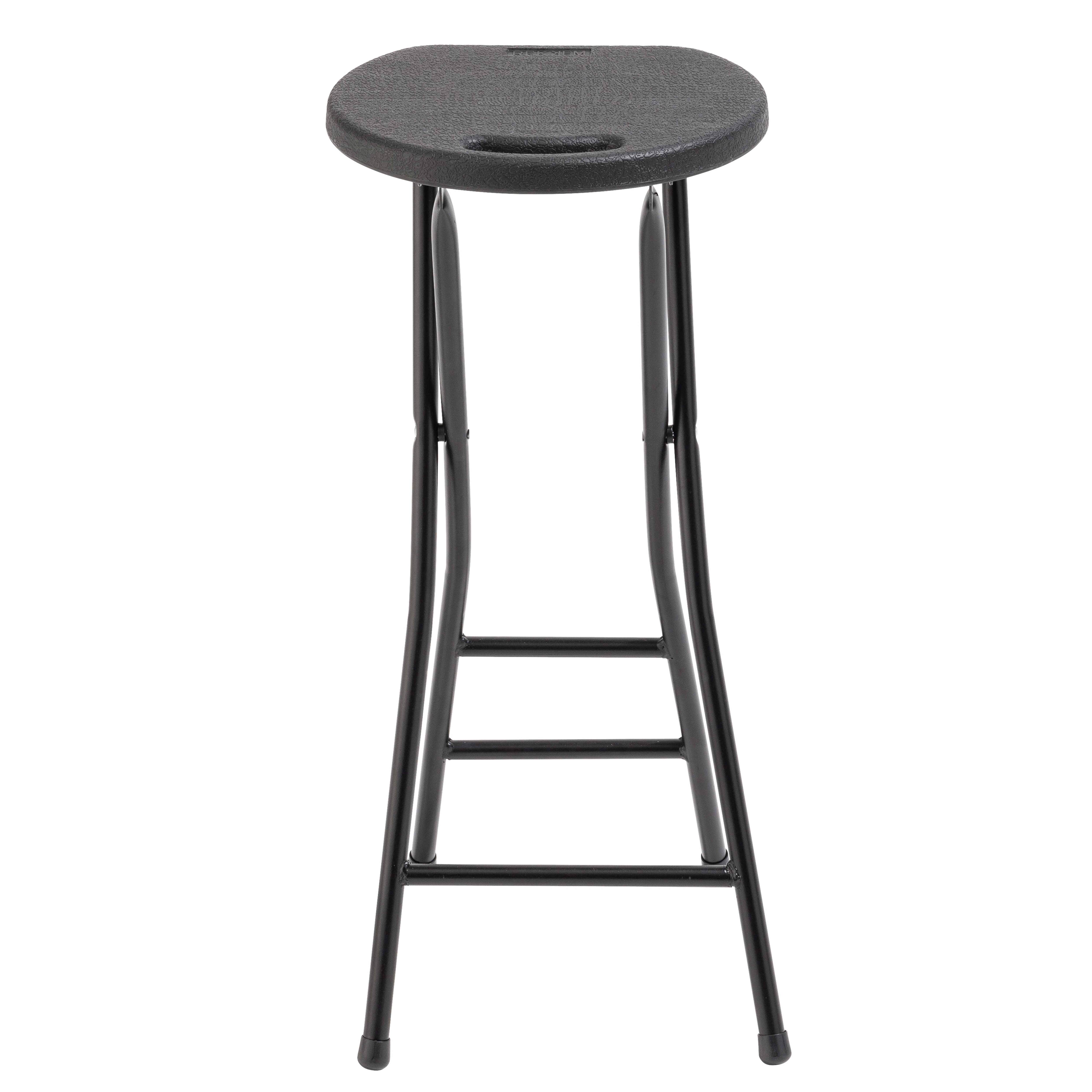 Lot de 10 tabourets hauts pliants noirs - 3