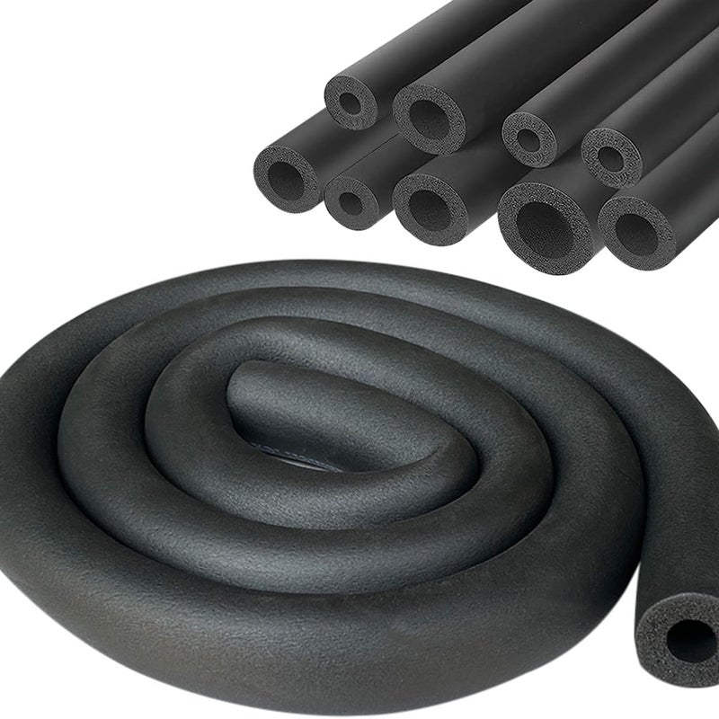 Rura izolowana, rura grzewcza, rura izolowana Ø 6 mm, 1,8 m, do rur grzewczych i klimatyzacyjnych (czarna, 6 mm)