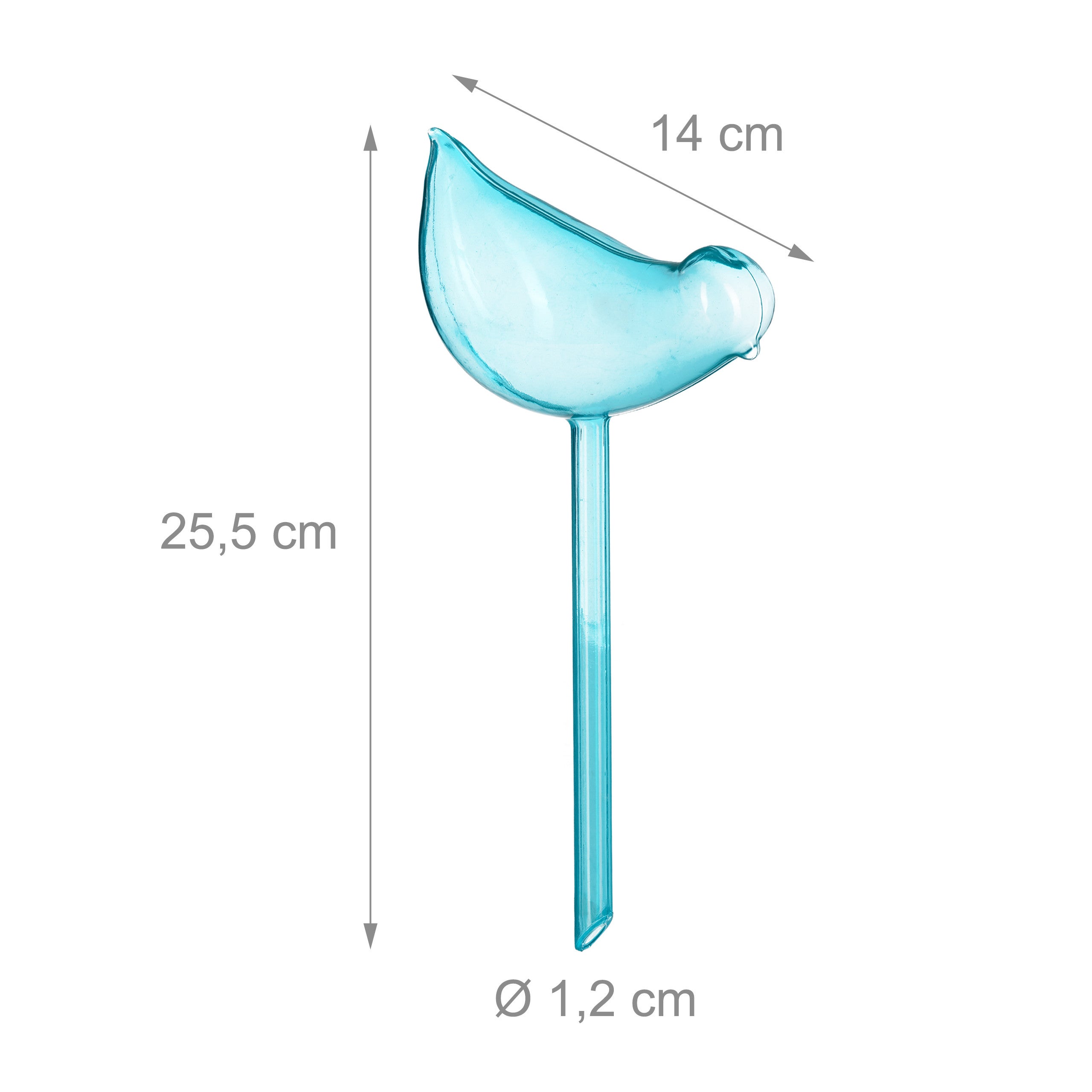 Boules d'arrosage en PVC, 40 pièces, avec distribution automatique d'eau, en forme d'oiseau, 200 ml chacune, 25,5 cm, bleues, Relaxdays - 4