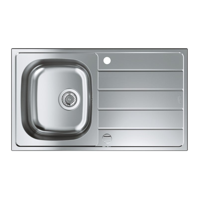 GROHE Evier 1 cuve avec égouttoir réversible en acier inoxydable K200 - 6