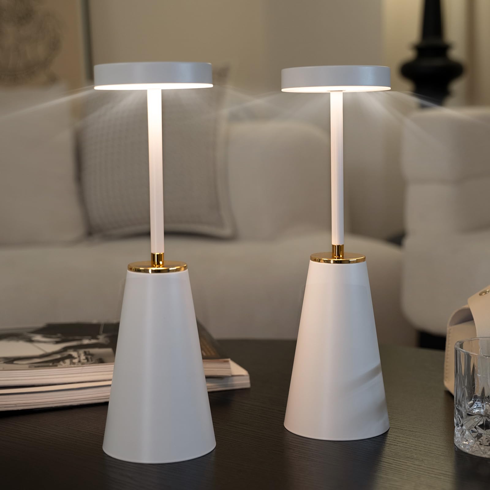 Lampe De Bureau Tactile LED, 3 Niveaux, Variable, Sans Fil, Rechargeable Par USB, Veilleuse Pour Salle D'étude Et Bureau