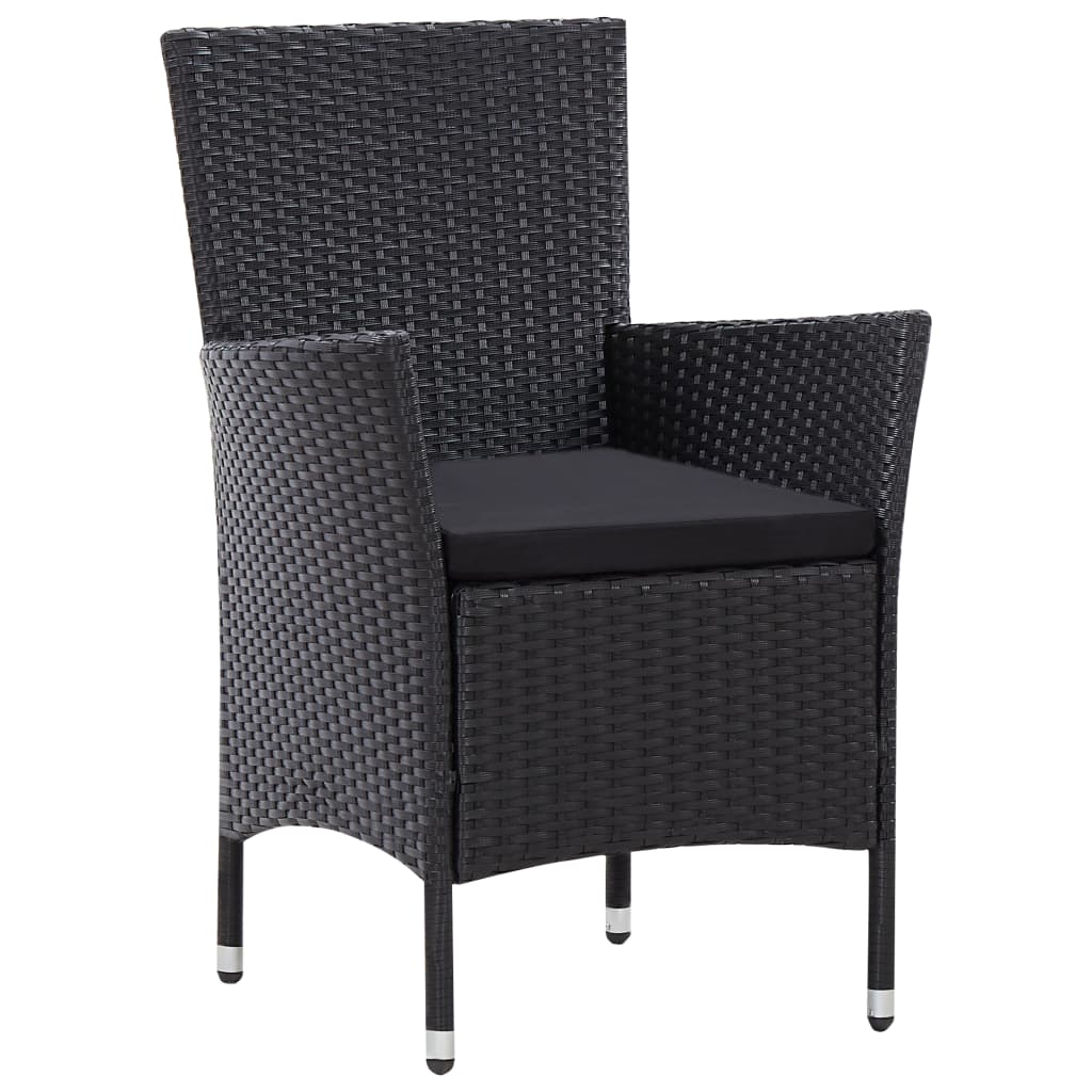 Maison Exclusive - Set Mobili da Pranzo per Giardino 7 pz in Polyrattan Nero - 5