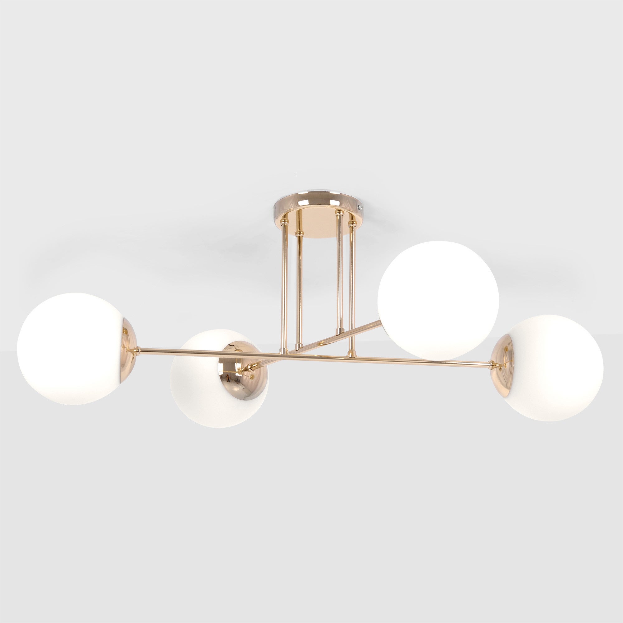 Lampa wisząca LUMIA biało-złota 4xE27x20W metal wym:30x90x60cm IP20 Kaja
