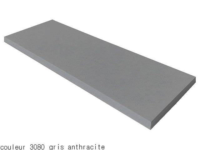 Margelle BOSTON 100X24X3,5cm Pierre reconstituée Gris anthracite