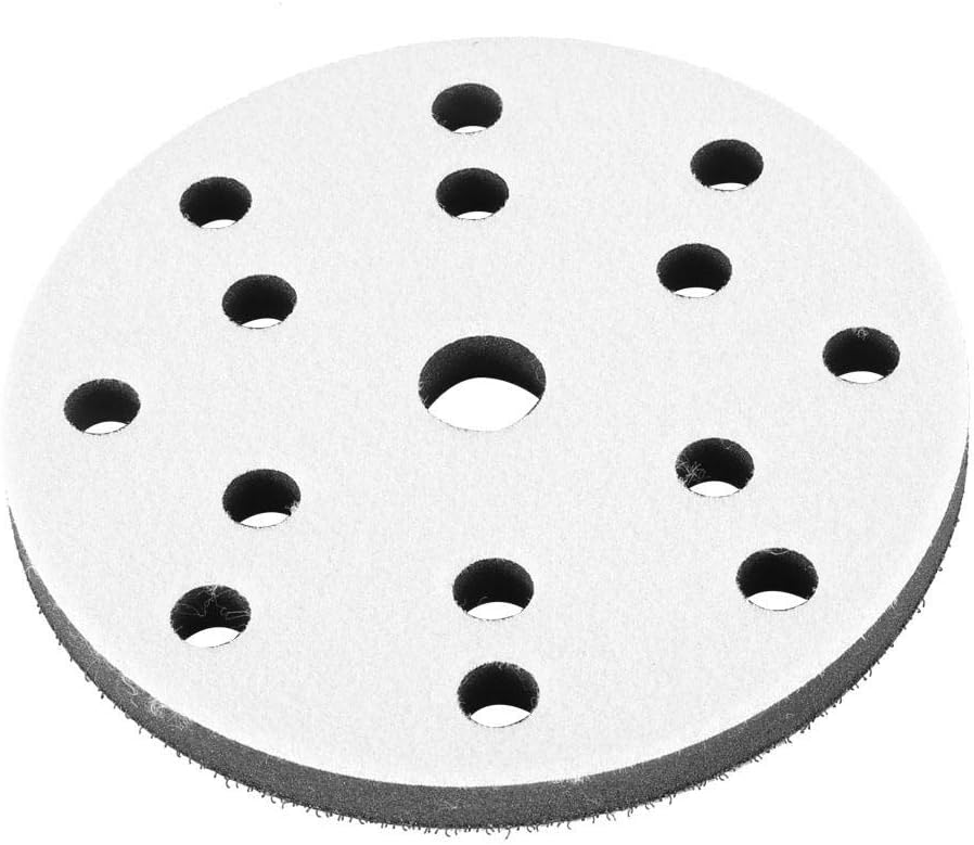 Zestaw 10 miękkich podkładek szlifierskich, 150 mm, miękkie gąbki interfejsowe do szlifowania, średnica 150 mm (15 otworów)