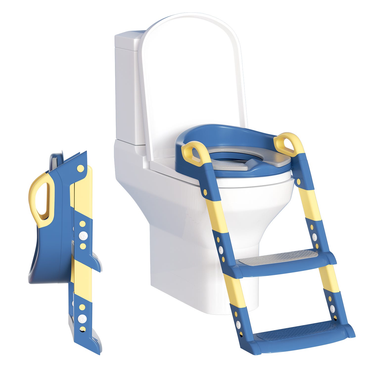 Réducteur Toilette Enfant Avec Échelle Réglable Et Pliable - Grenouille Pour Tout-Petits, Garçons Et Filles