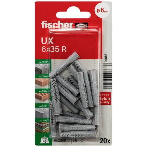 Fischer 090868 UX 6 x 35 R K NV Cheville universelle 35 mm 1 set - 2
