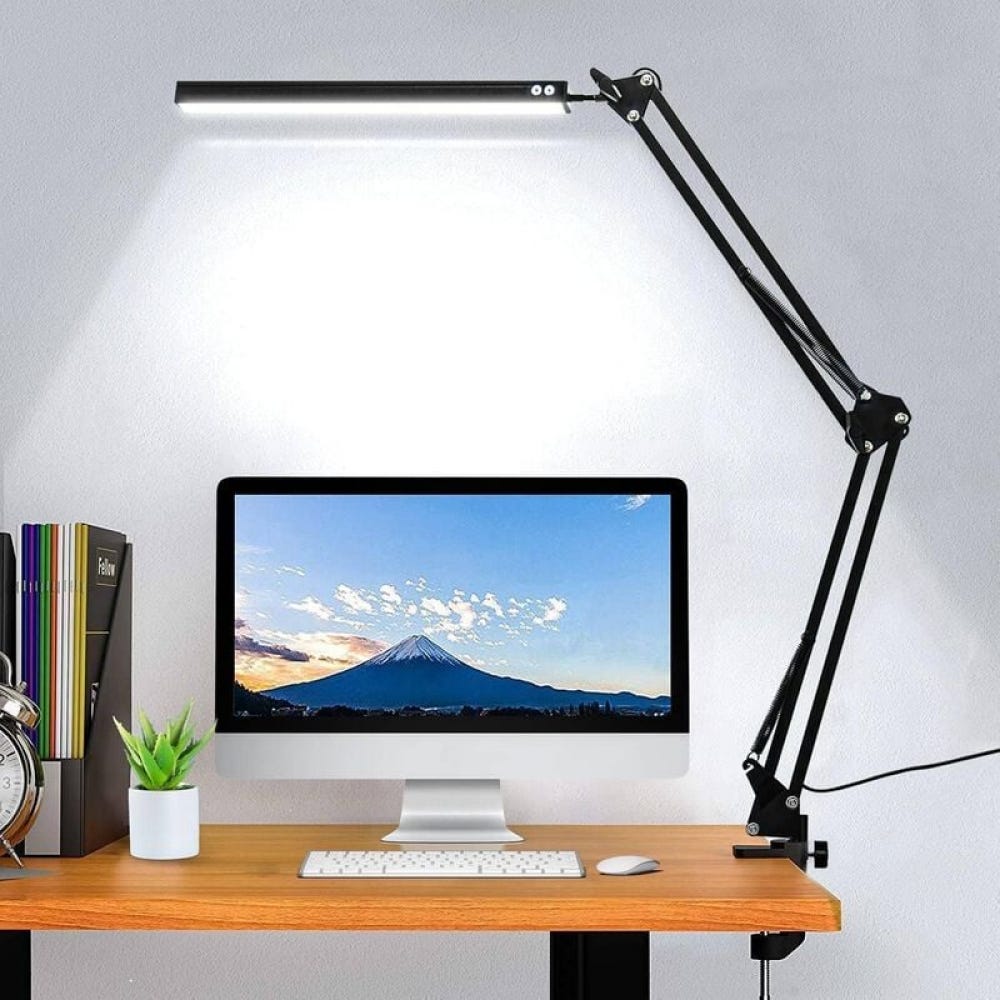 Lampada Da Scrivania A LED, Luce Di Lettura A Doppio Braccio Con 5 Colori E 10 Livelli Di Luminosita Lampada Da Tavolo Con Timer Di Spegnimento 98785202 Lampada Da Scrivania A LED, Luce Di Lettura A Doppio Braccio Con 5 Colori E 10 Livelli Di Luminosita Lampada Da Tavolo Con Timer Di Spegnimento 98785202