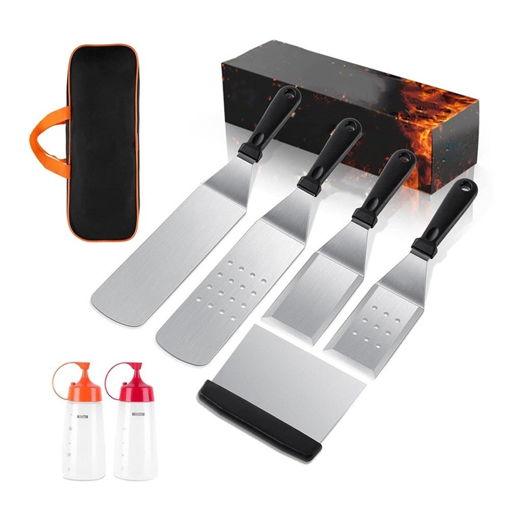 Set De 4 Spatules Métal Pour Cuisson | Gril, Crêpes, Barbecue – Professionnel