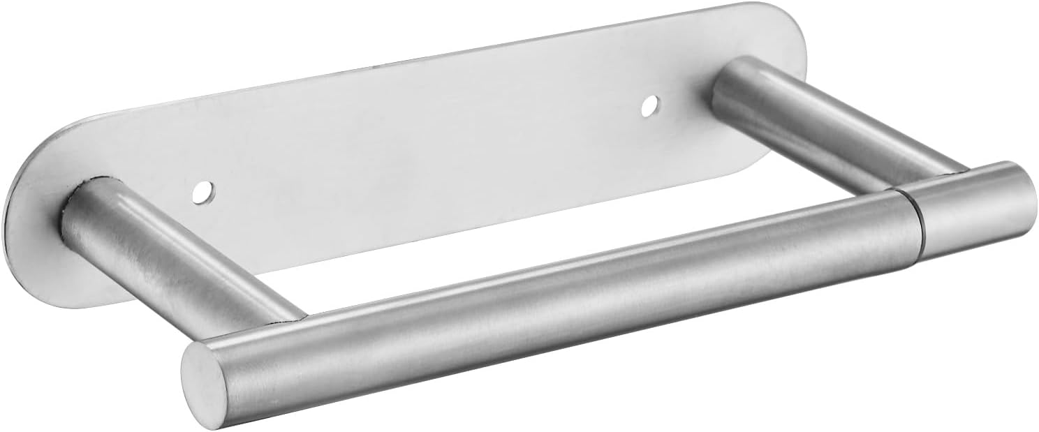 Uchwyt na ręczniki papierowe ze stali nierdzewnej, obrotowy uchwyt na rolkę papieru, łatwy w montażu, srebrny