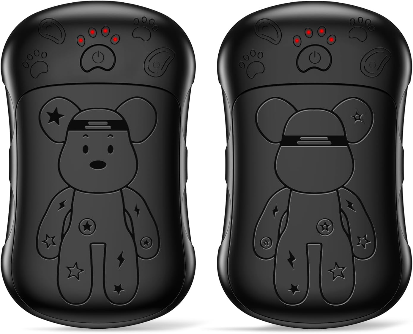 Ogrzewacze do rąk z akumulatorem (2 sztuki), elektryczny ogrzewacz do rąk 2 w 1, ogrzewanie dwustronne, odpowiedni dla mężczyzn i kobiet, kolor czarn