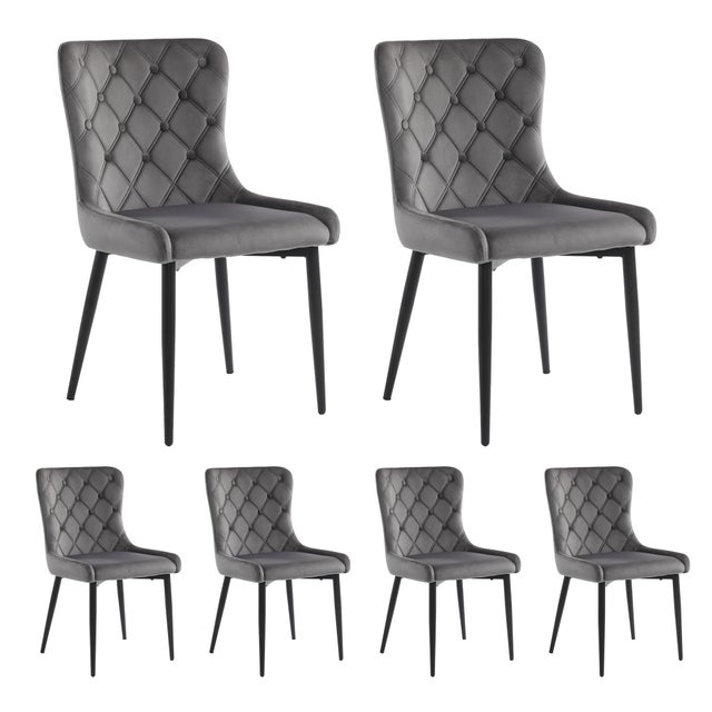 Casa Padrino ensemble de 8 chaises de salle à manger de style campagnard blanc / naturel 44