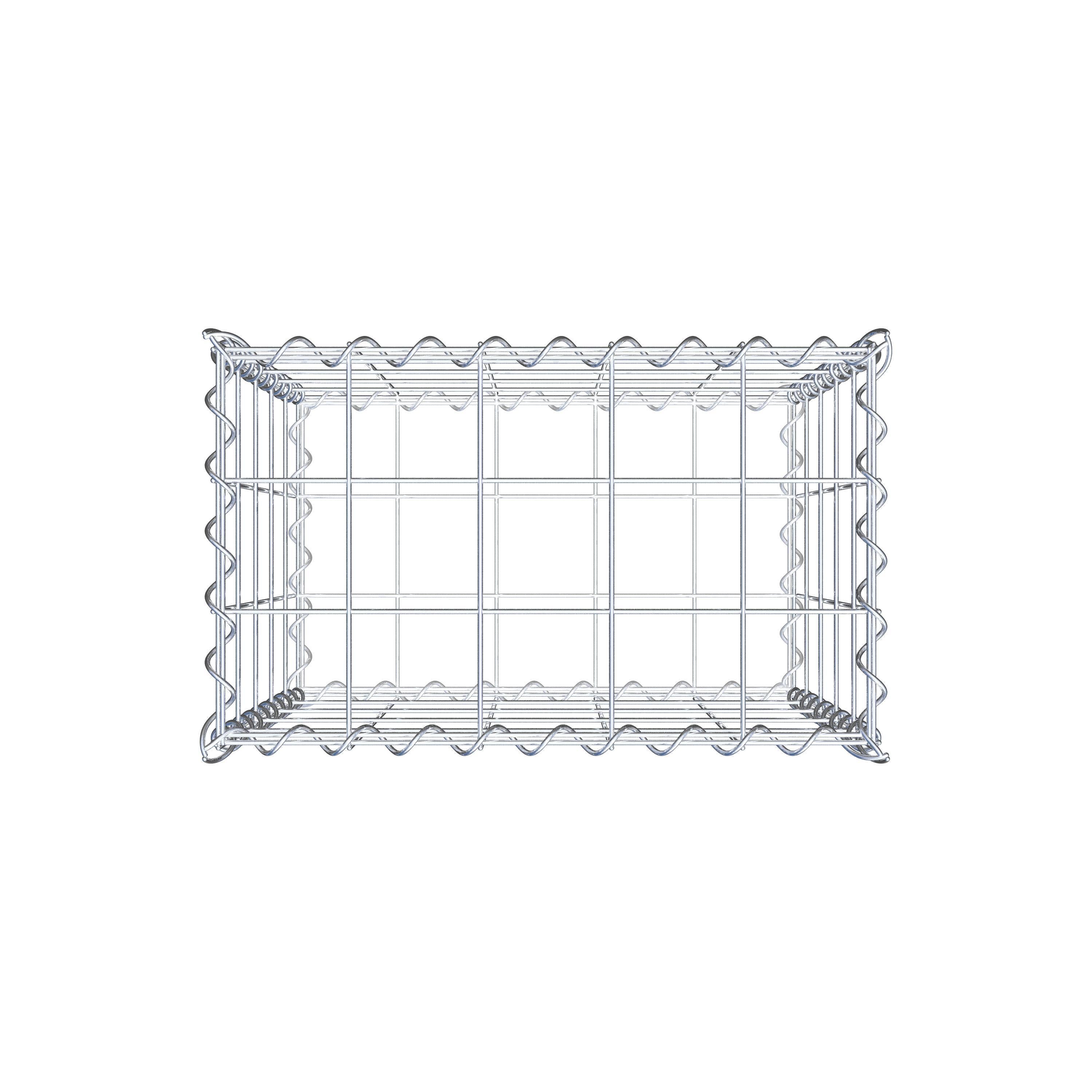 Gabiona - Gavión de acero galvanizado 50x50x30cm (LxAxP), malla 10 x 10cm, Espiral, jaula metálica para muro o jardín - 6