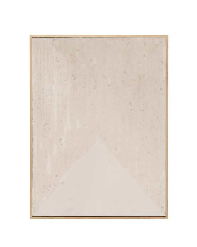 AGNES - Tableau décoratif sur toile de coton avec cadre en bois marron foncé peint à la main à la peinture à l'huile 100x80cm - DECOWOOD