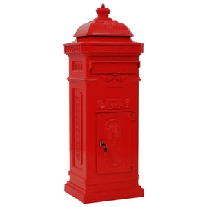 Boîte Aux Lettres Ransburg Vintage Peinte à La Main – Fleurs, Métal Bleu, USA