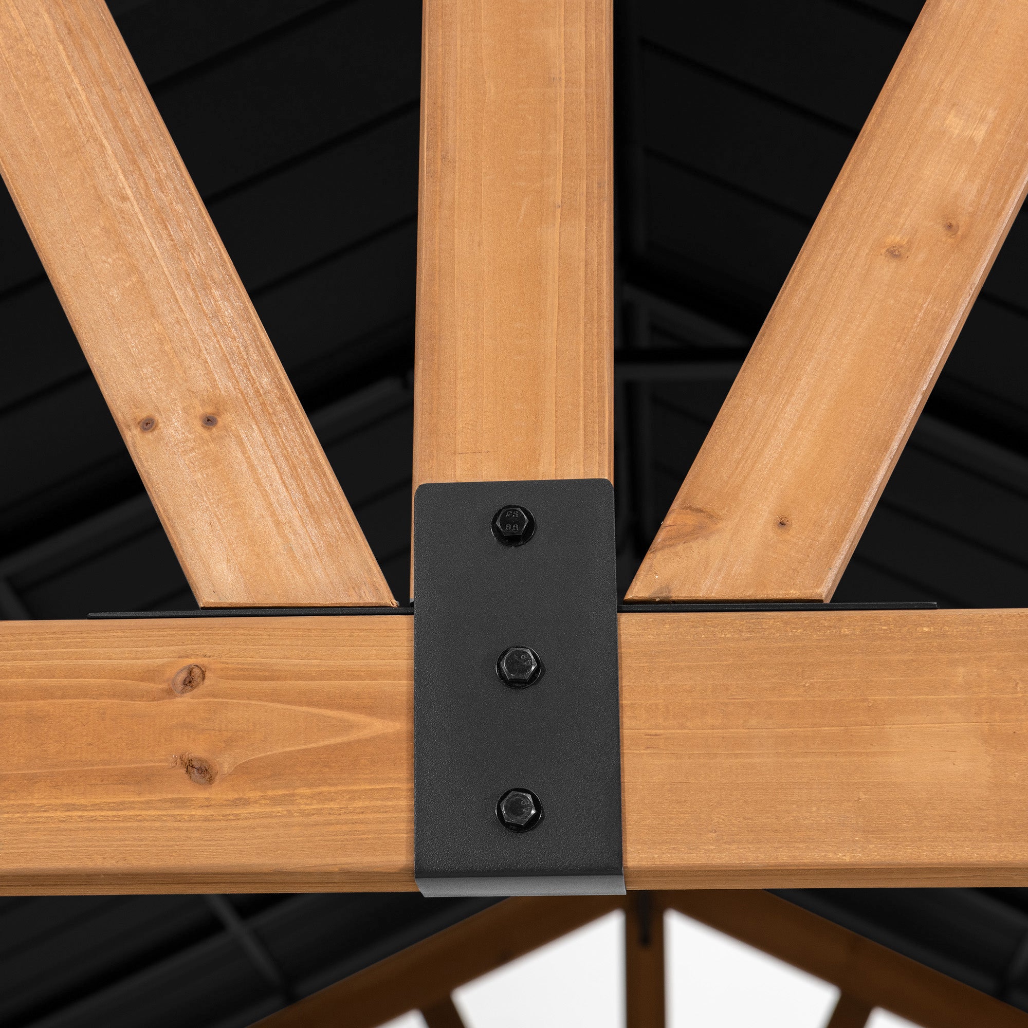 Tonnelle en bois de cèdre TÖDI - 336cm x 400cm, anthracite - 7