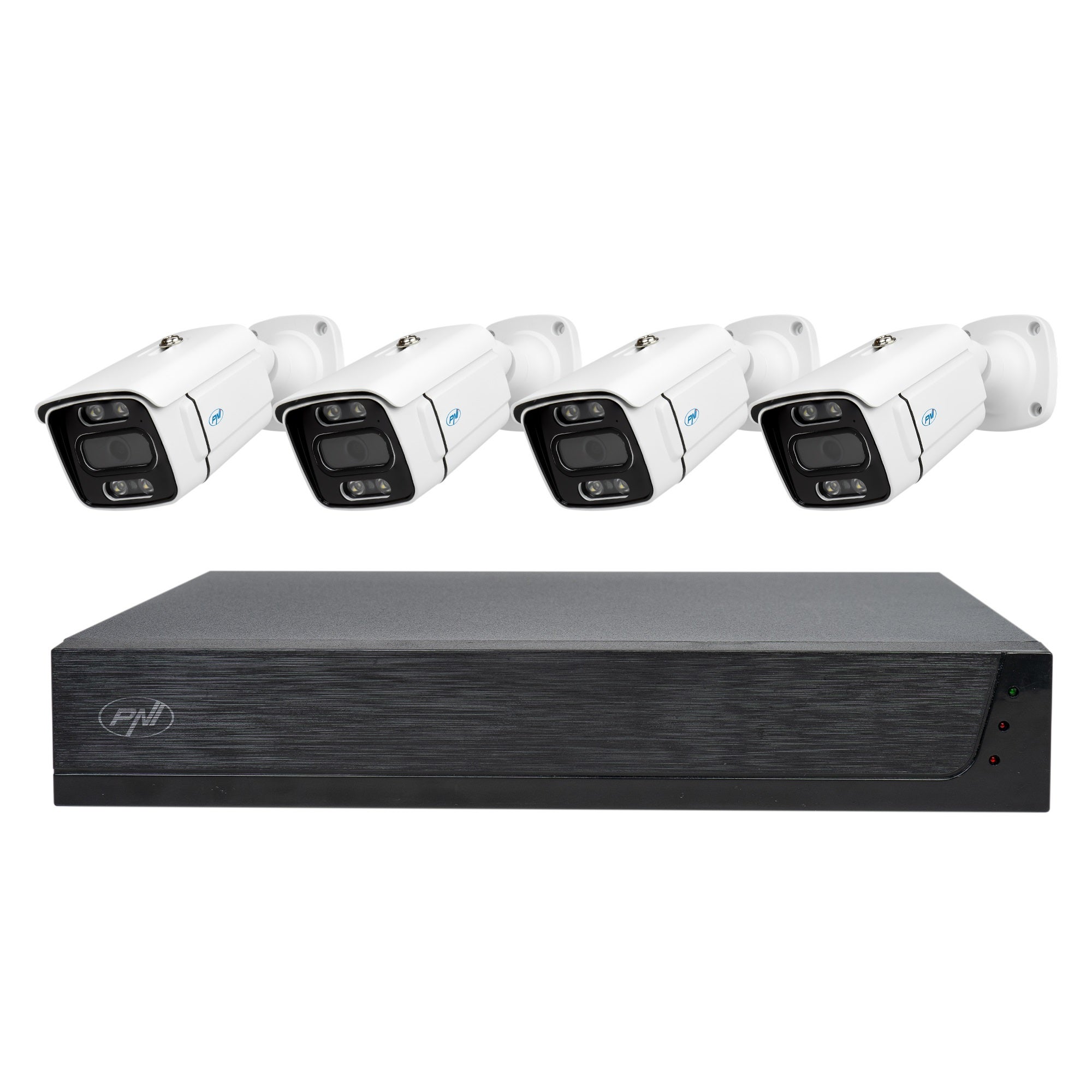 Kit de vidéosurveillance PNI House IPMAX POE 3LR, NVR avec 4 ports POE et 10 en réseau, ONVIF et 4 caméras IP 3MP, extérieur, Power over Ethernet - 3