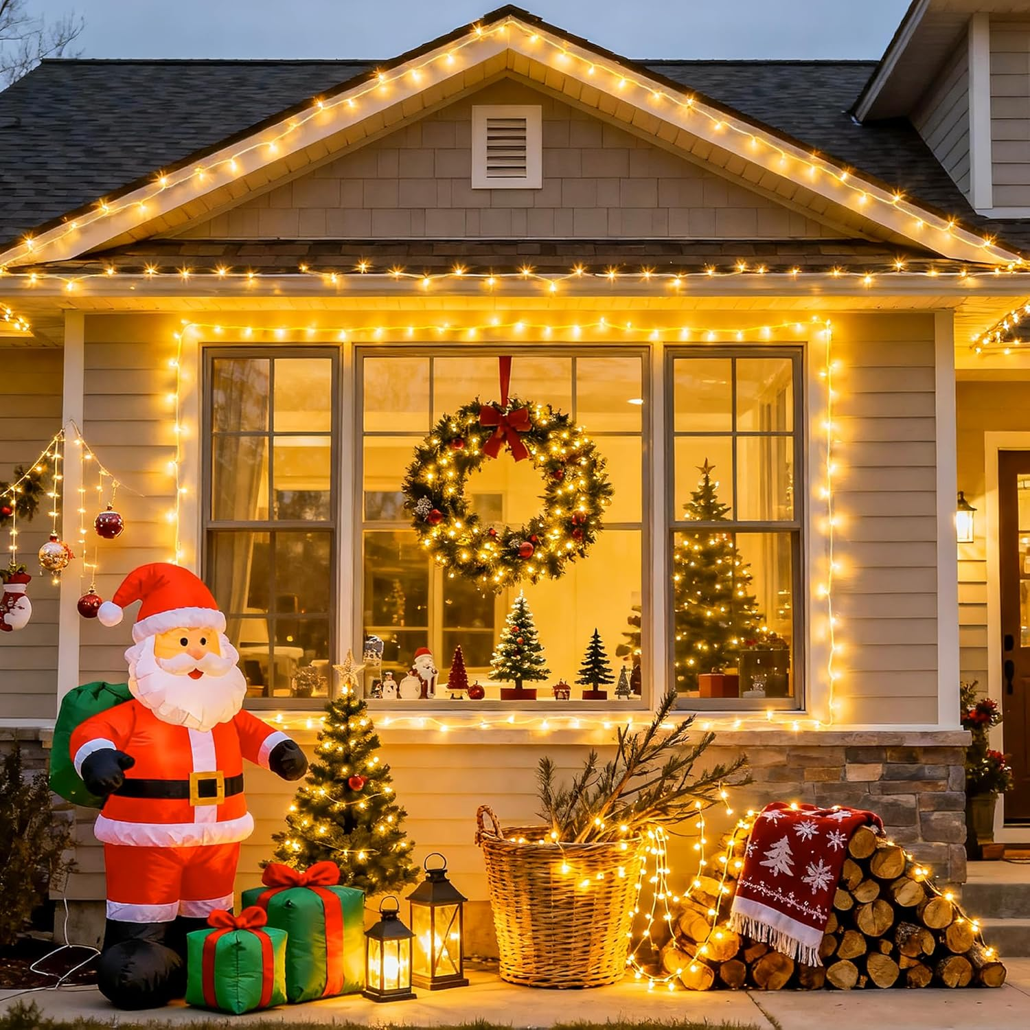 Guirnalda de luces LED navideñas para interior y exterior, 100 m - 3000 LED, Luz decorativa impermeable para árbol de Navidad con control remoto - 9