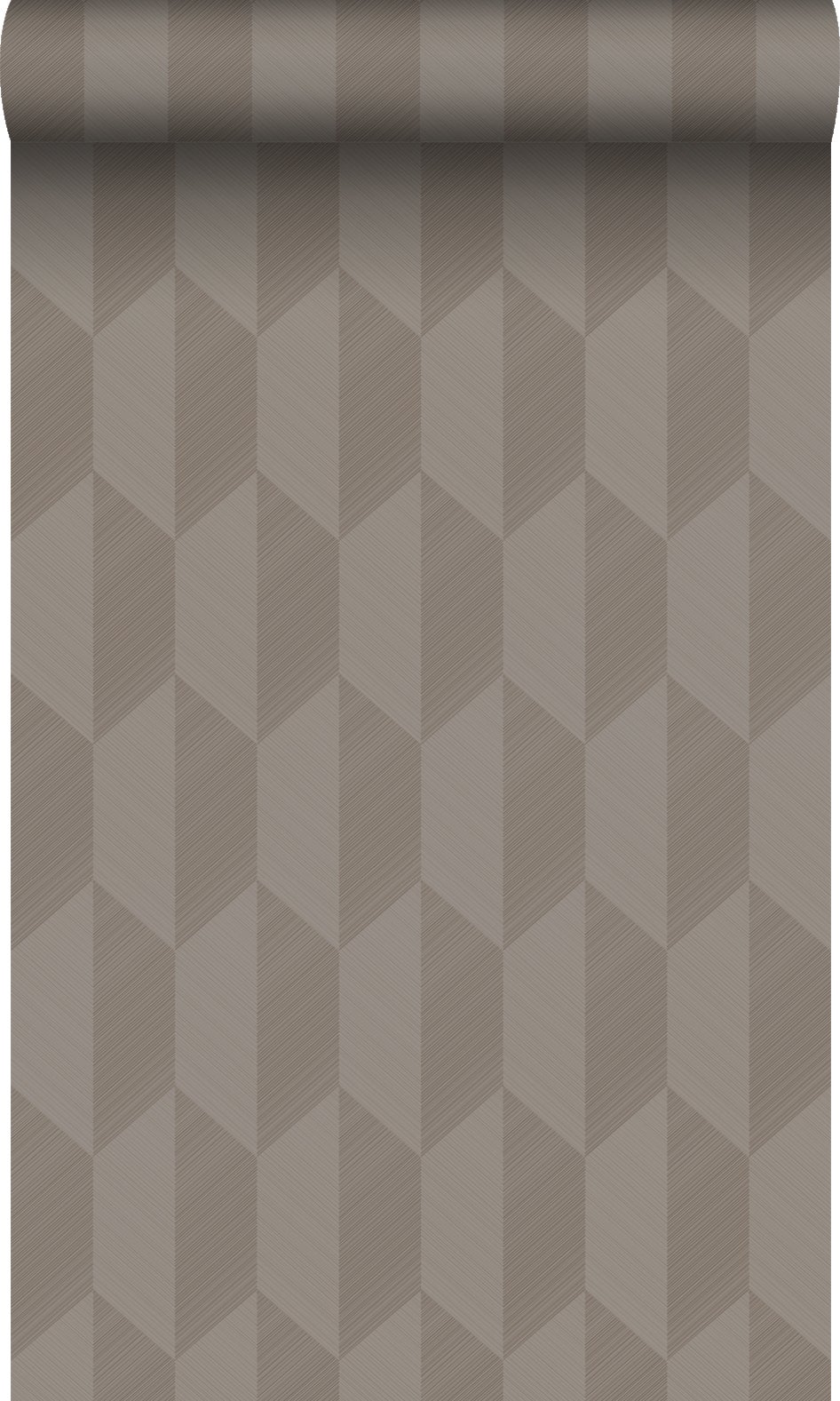 Tapeta flizelinowa z ekoteksturą Motyw 3D taupe - 50 x 900 cm - ORIGIN