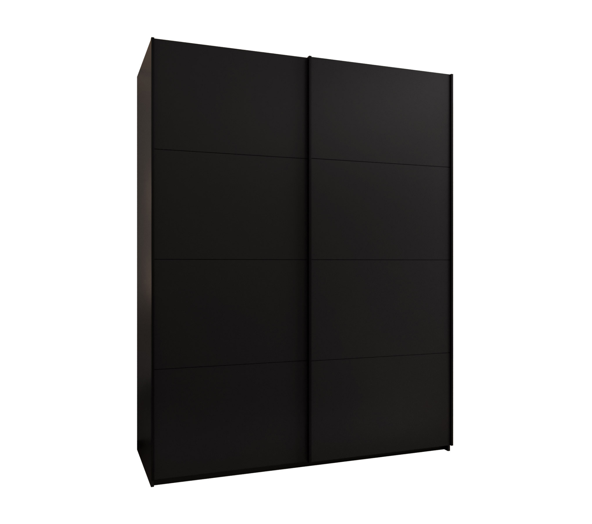Szafa przesuwna wysoka Lux 1 200 x 64 x 245,5 cm czarny + czarny + u. czarny - Abiks Meble