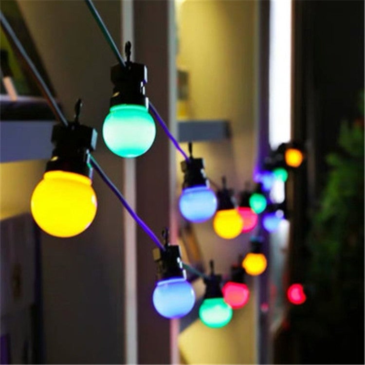 Guirlande lumineuse multicolore IP65 de 5 m - Guirlande lumineuse électrique d'extérieur à 10 ampoules idéale pour les terrasses et les jardins - 4