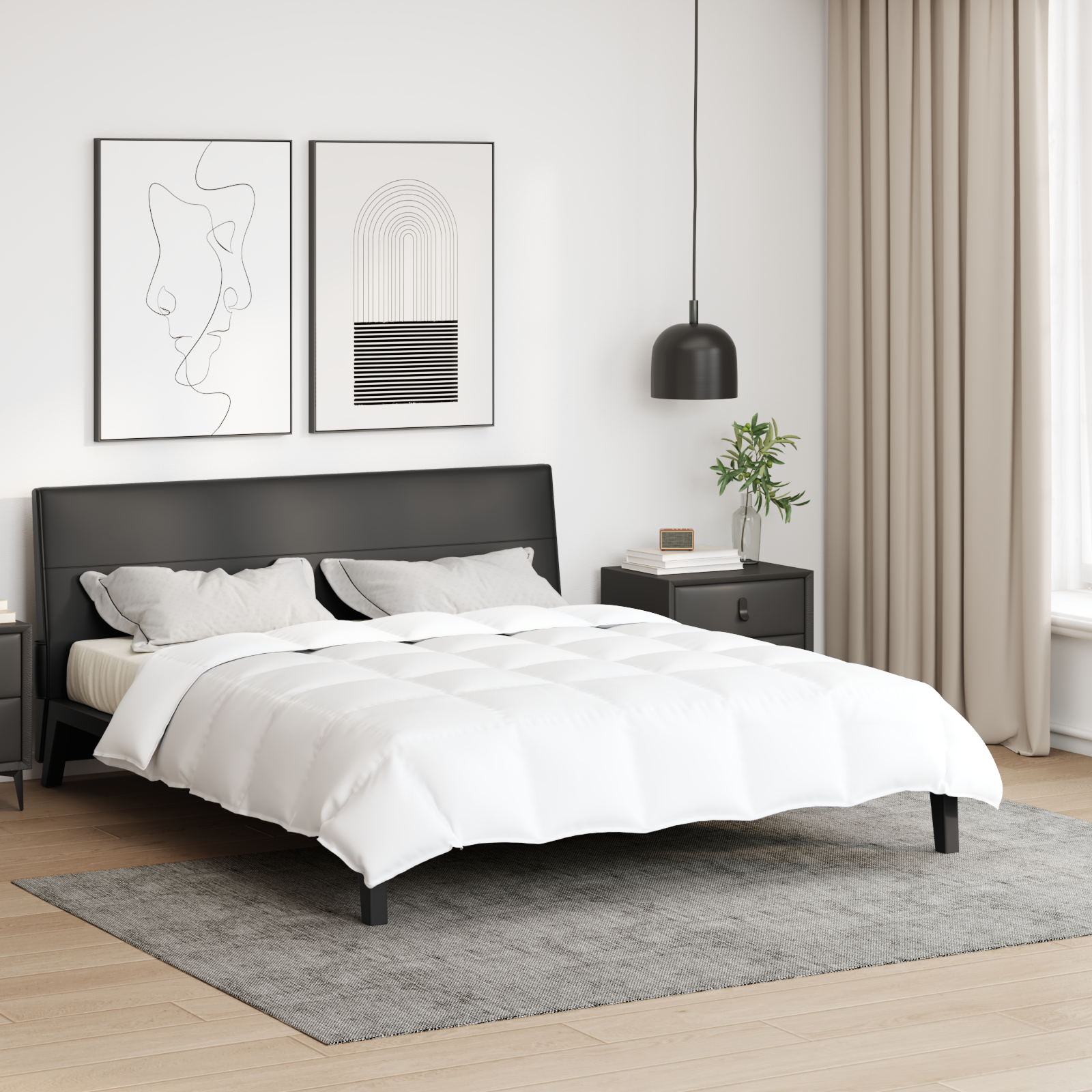 Couettes & Duvets Blanc 240 x 220 cm Bas - 2