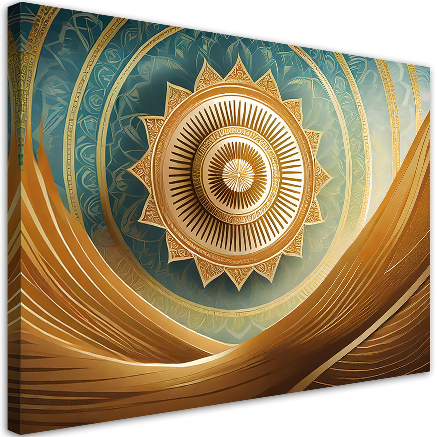 Obraz na płótnie, Mandala złota orientalna 60x40