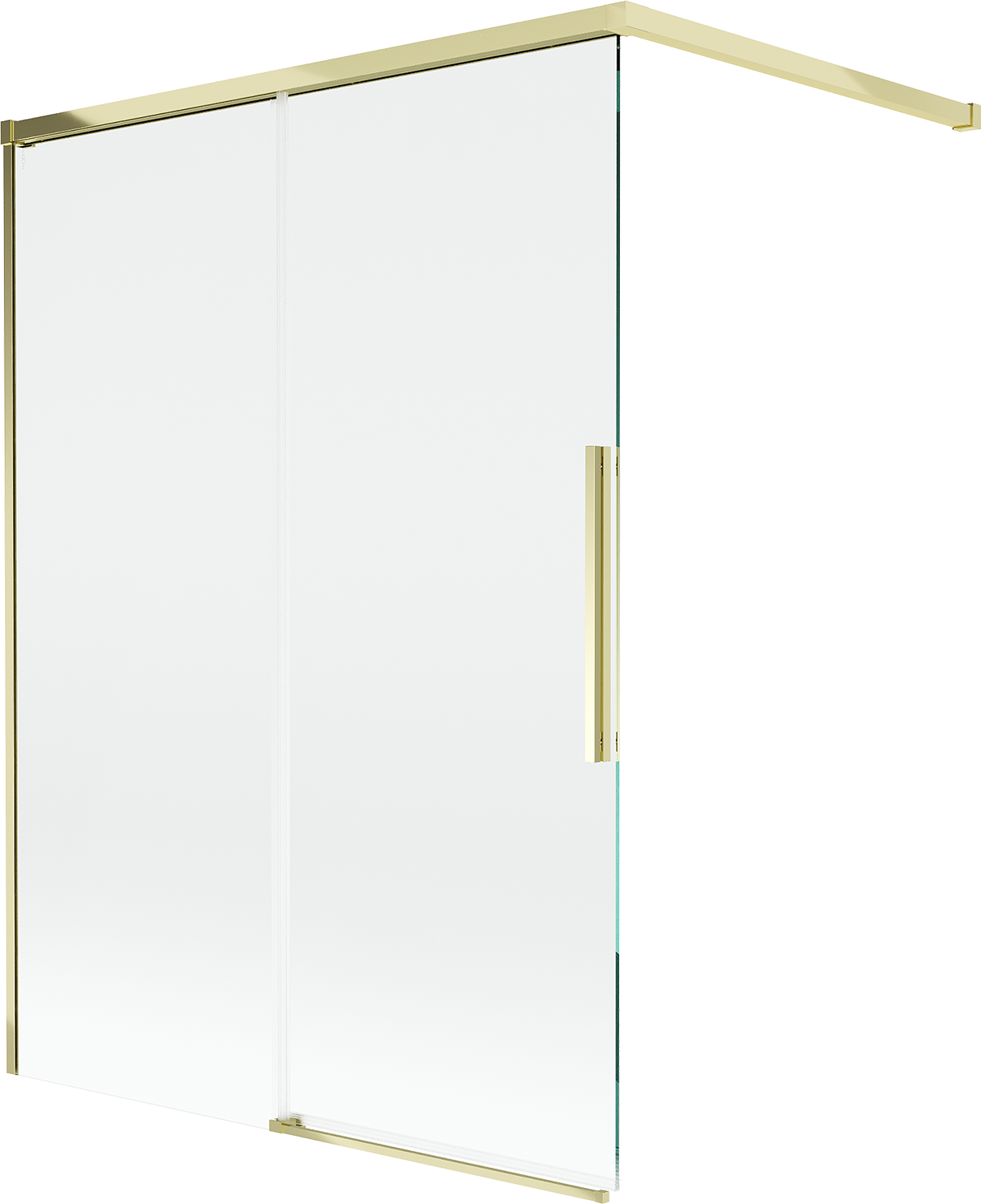 Mexen Rox parawan nawannowy 2-skrzydłowy rozsuwany 120 x 150 cm, transparent, złoty - 8C9-120-003-50-00