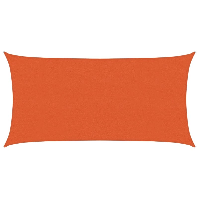 Żagiel przeciwsłoneczny pomarańczowy 160 g/m² 2,5 x 5 m HDPE