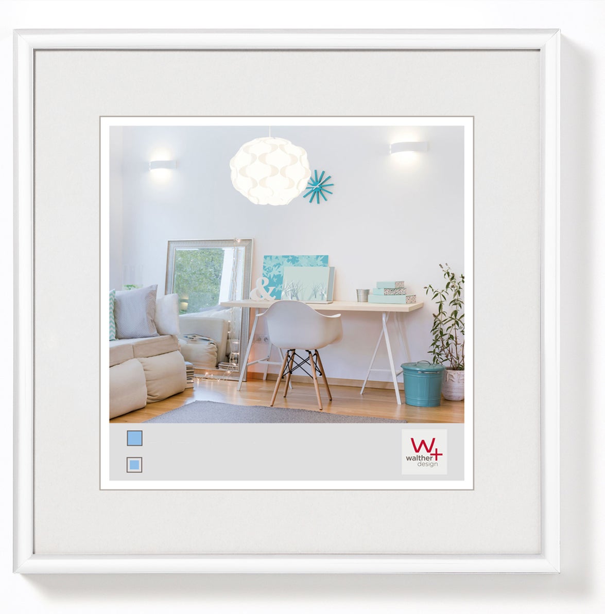 Ramka na zdjęcia Walther New Lifestyle plastikowa biała 20x20 cm