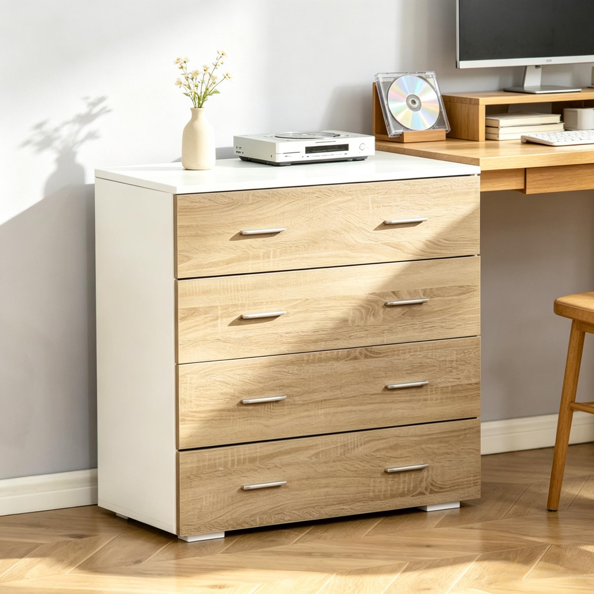 Meuble de salon minimaliste à quatre tiroirs, meuble de rangement pour ...