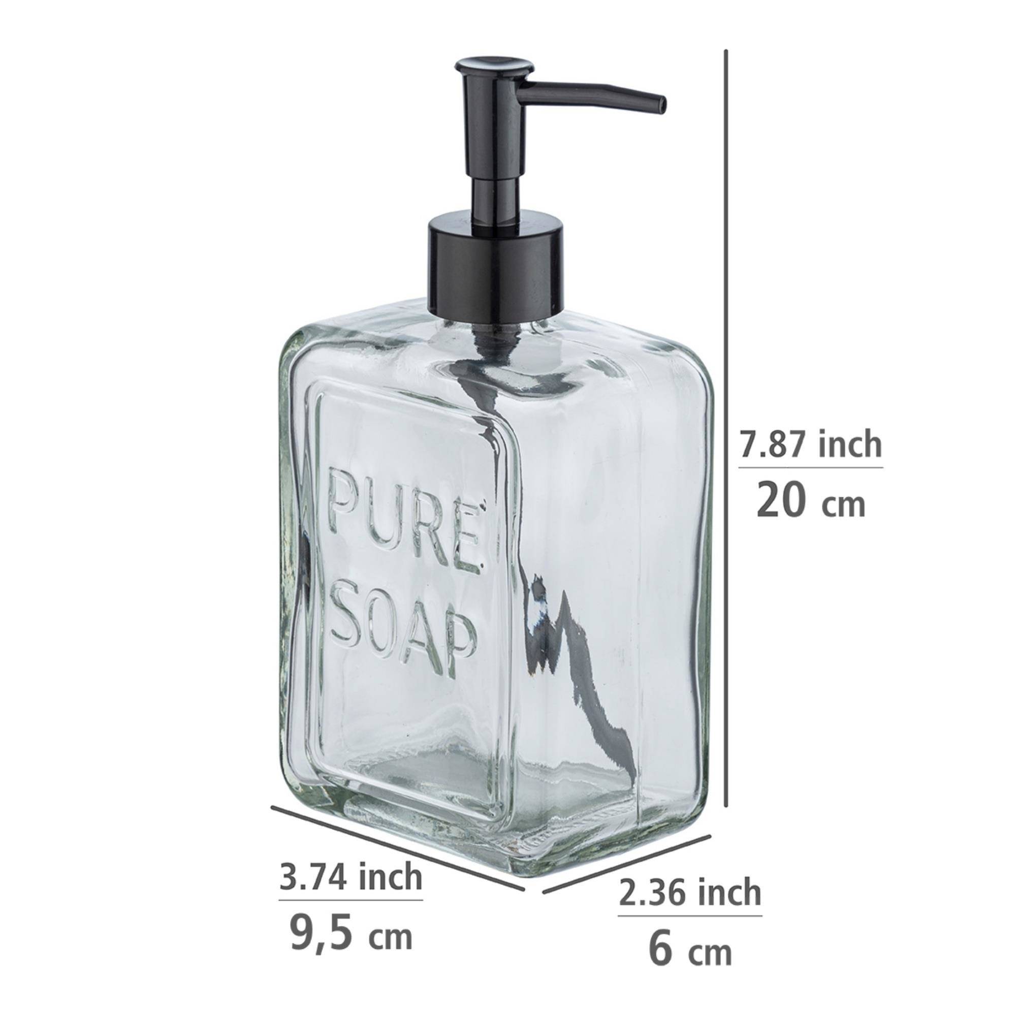 Dozownik mydła Wenko 550 ml przezroczysty sześcienny - 4