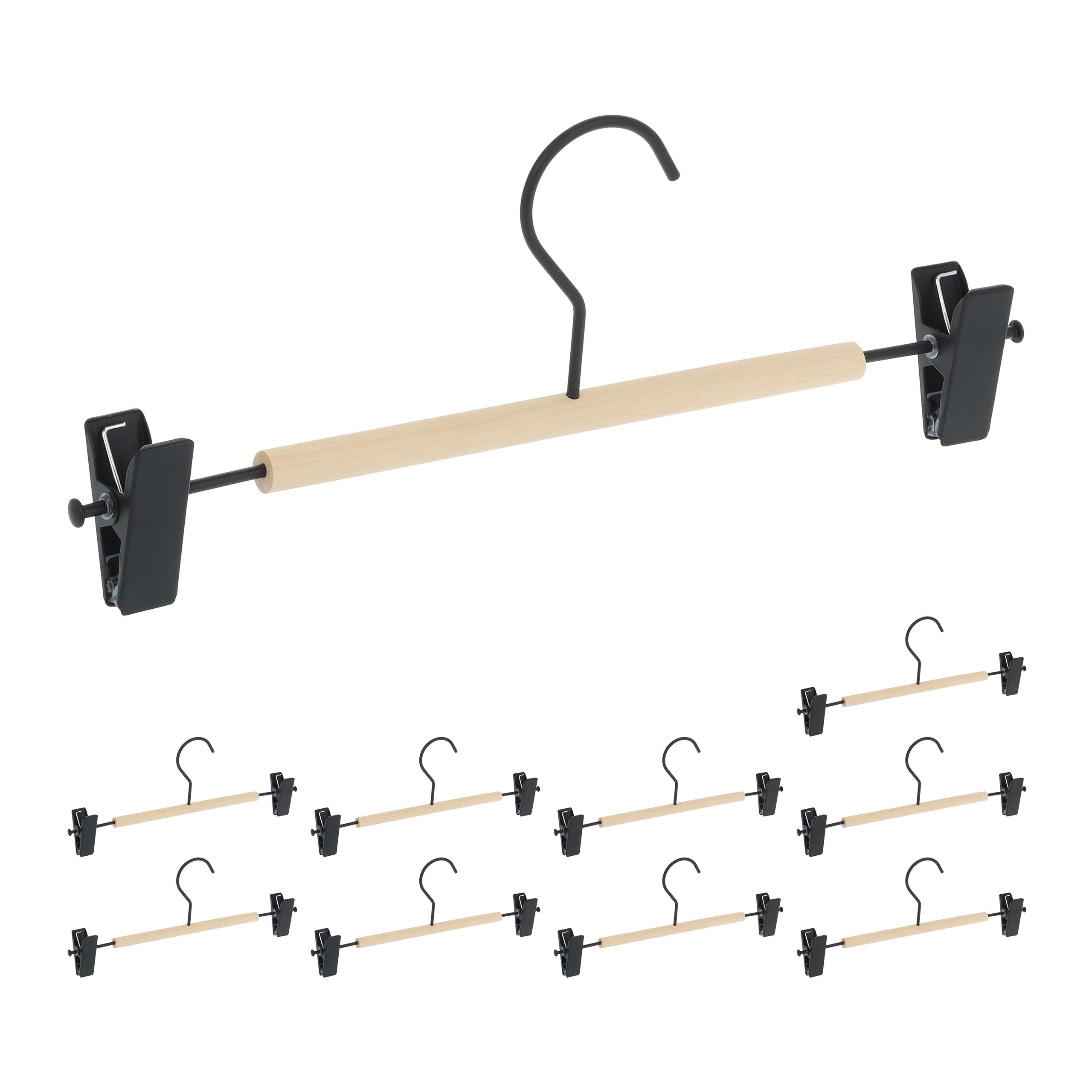 Lot de 6 cintres (2 packs de 3 cintres) Point en plastique - Rose - 43 cm