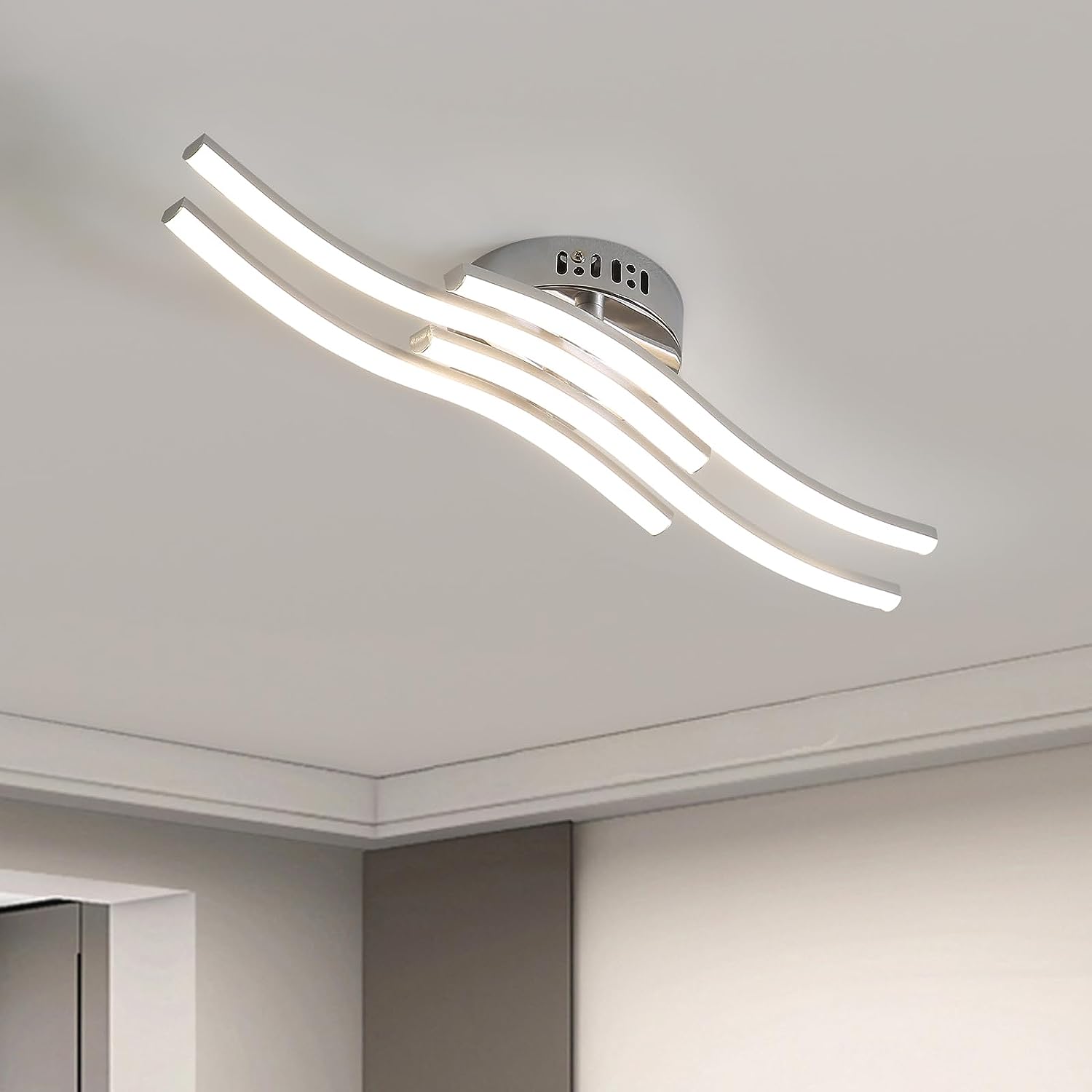 Suspension Led Salon, 18W Lustre Chambre, Hauteur Réglable, Métal Doré Suspension Led Salon, 18W Lustre Chambre, Hauteur Réglable, Métal Doré