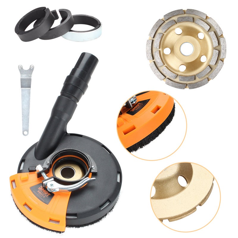 Cappa Aspirazione Per Smerigliatrice 125mm + 2 Lame Diamantate - Riduzione Polvere - Foto 10