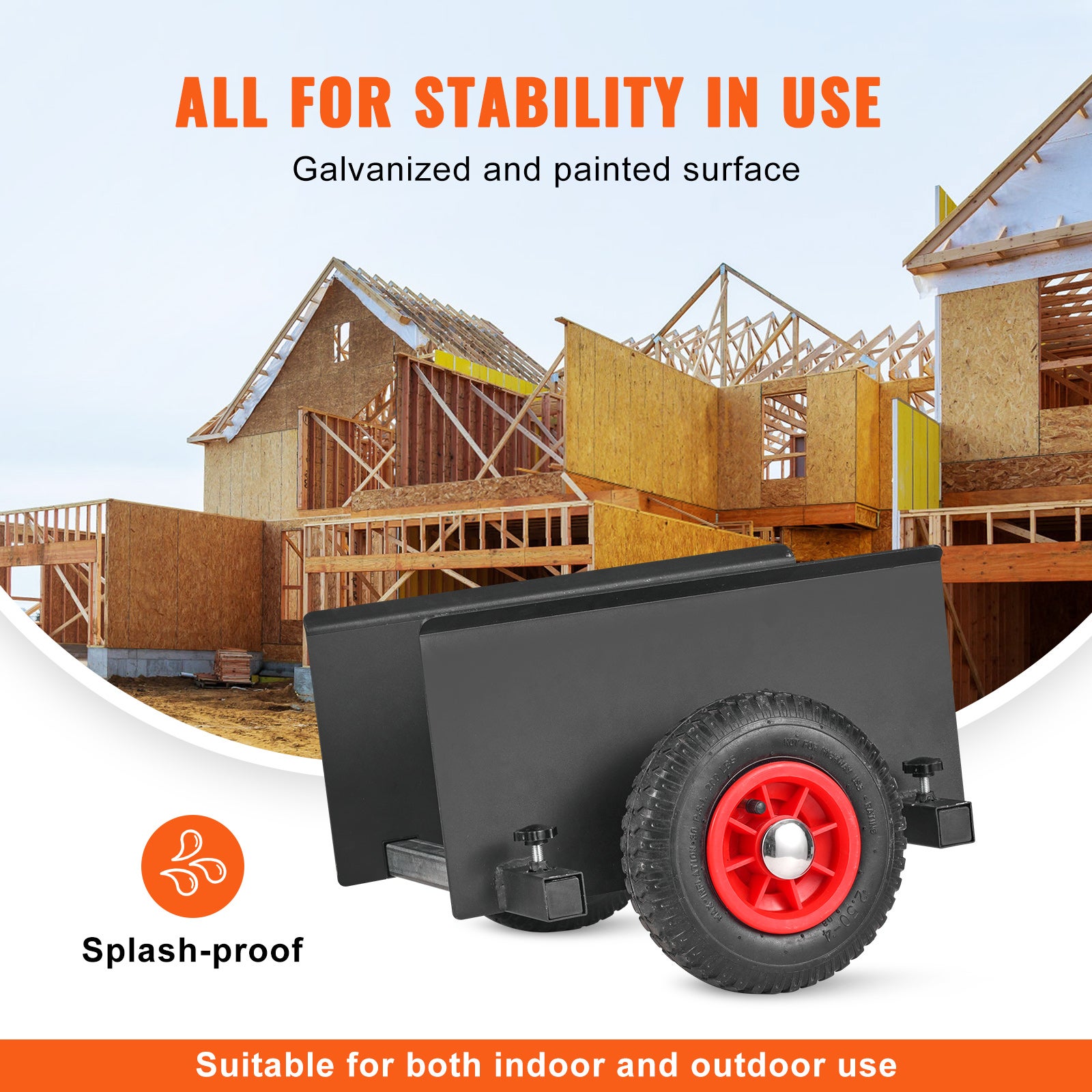 Carrinho para Painéis 600 lb, SucceBuy Carrinho Robusto para Drywall com Rodas Pneumáticas de 8