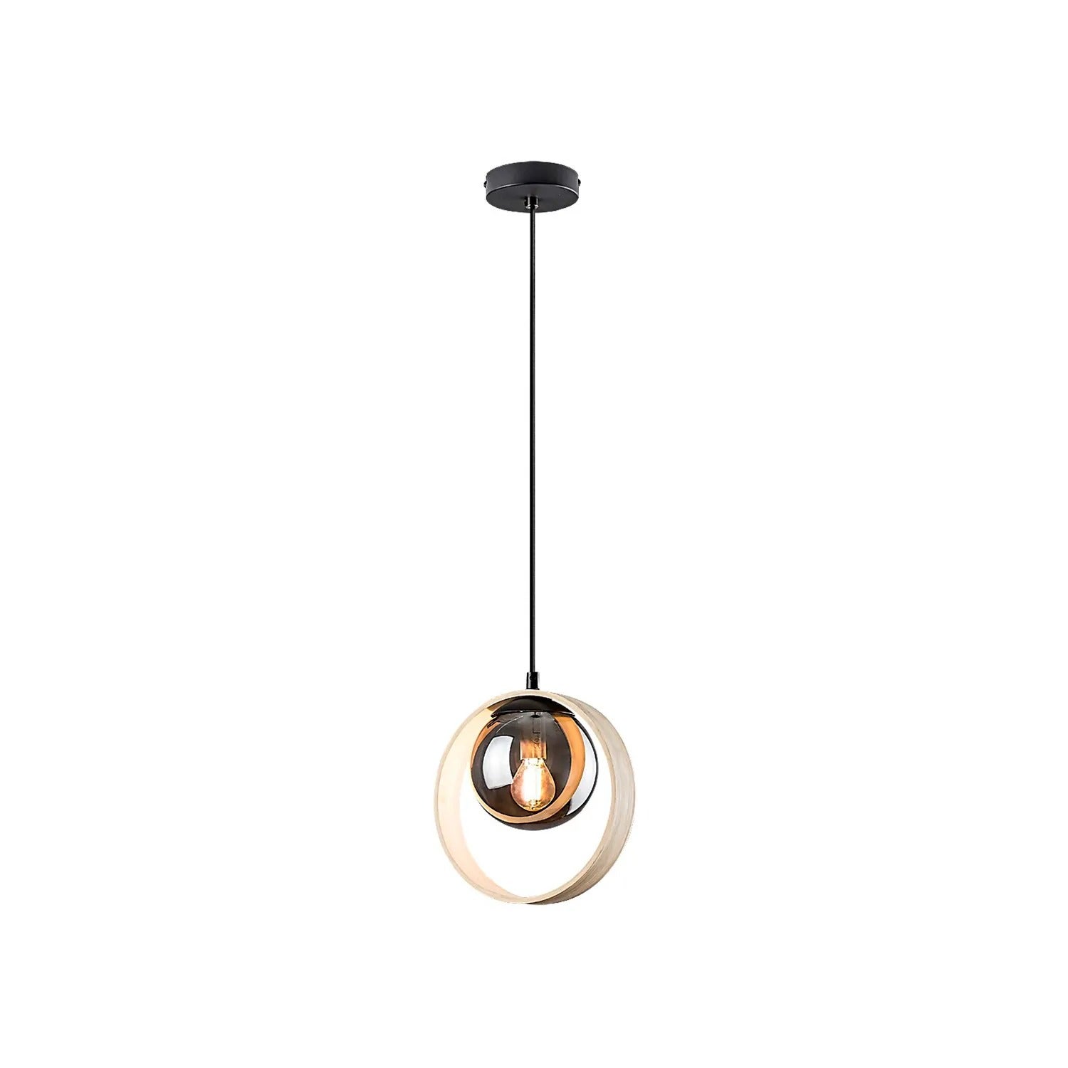 Lampa wisząca Peyton buk kolor dymny 1xE14x15W drewno wym:120x21,5x21,5cm IP20 Rabalux