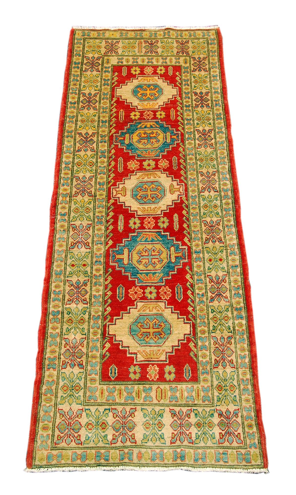 Dywan ręcznie wiązany Runner Ghazni Chubi Red Colors 292x80 CM