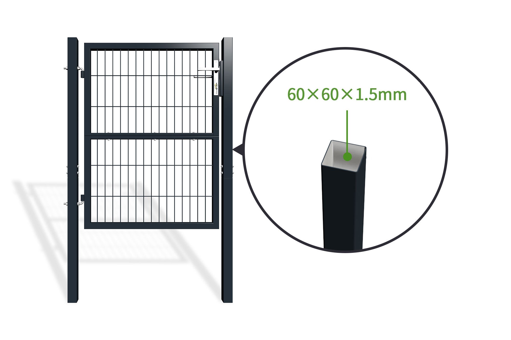 Portillon grillagé 1m Gris RAZO H.120cm - 9