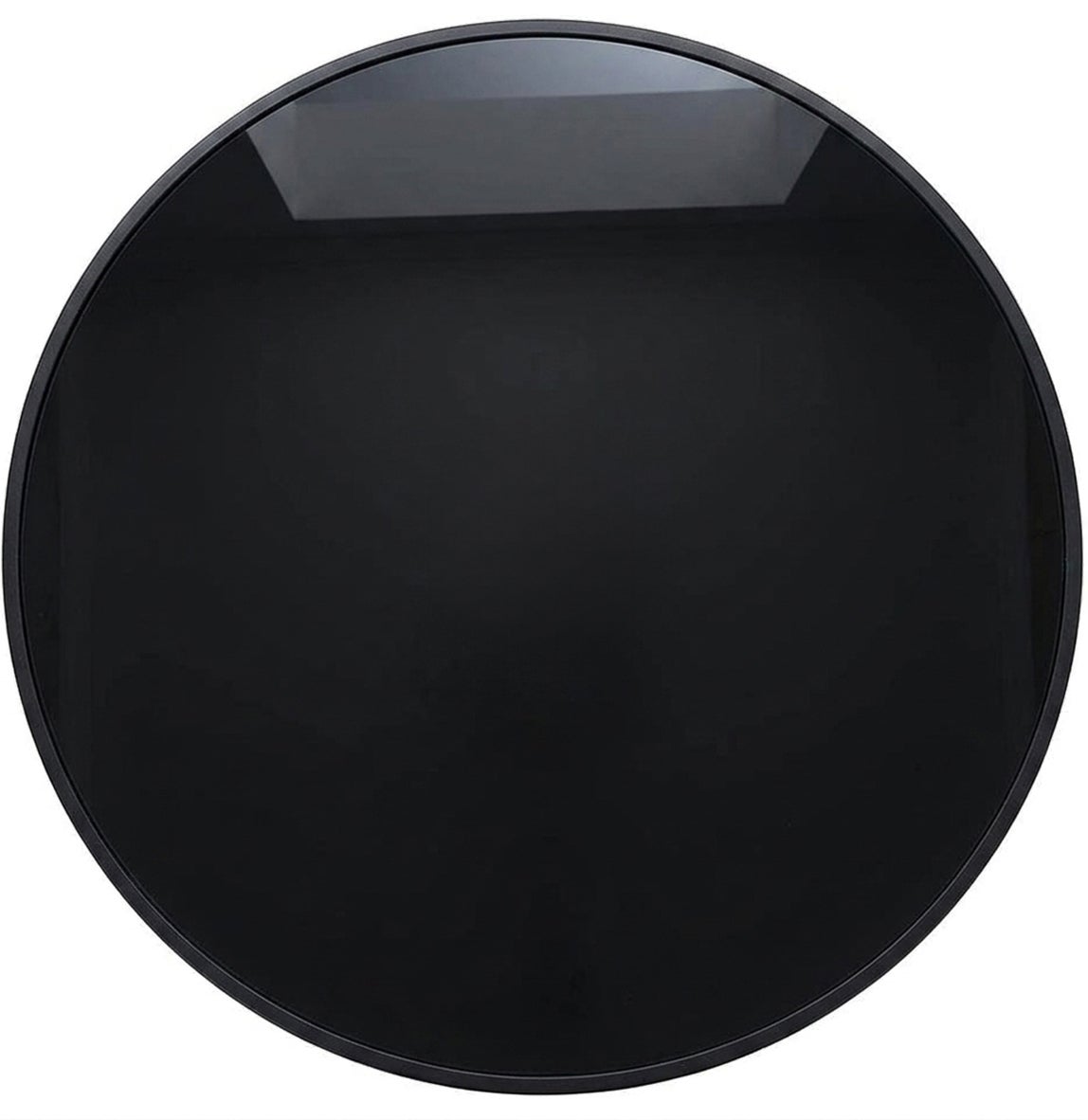 Table de jardin Ø90 cm, noire, métal, verre - 4
