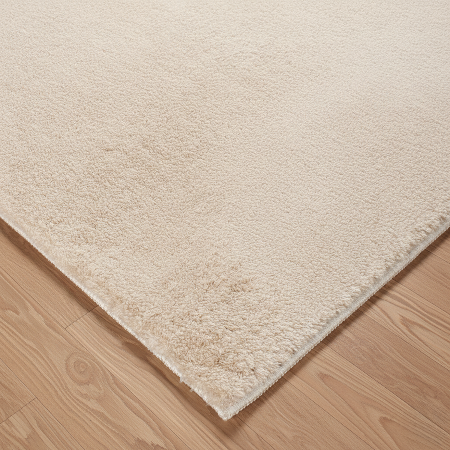 RUGURA - Alfombra Salón Moderna Unicolor Lavable Antideslizante Pelo Corto y Suave 150x220cm Beige - 6
