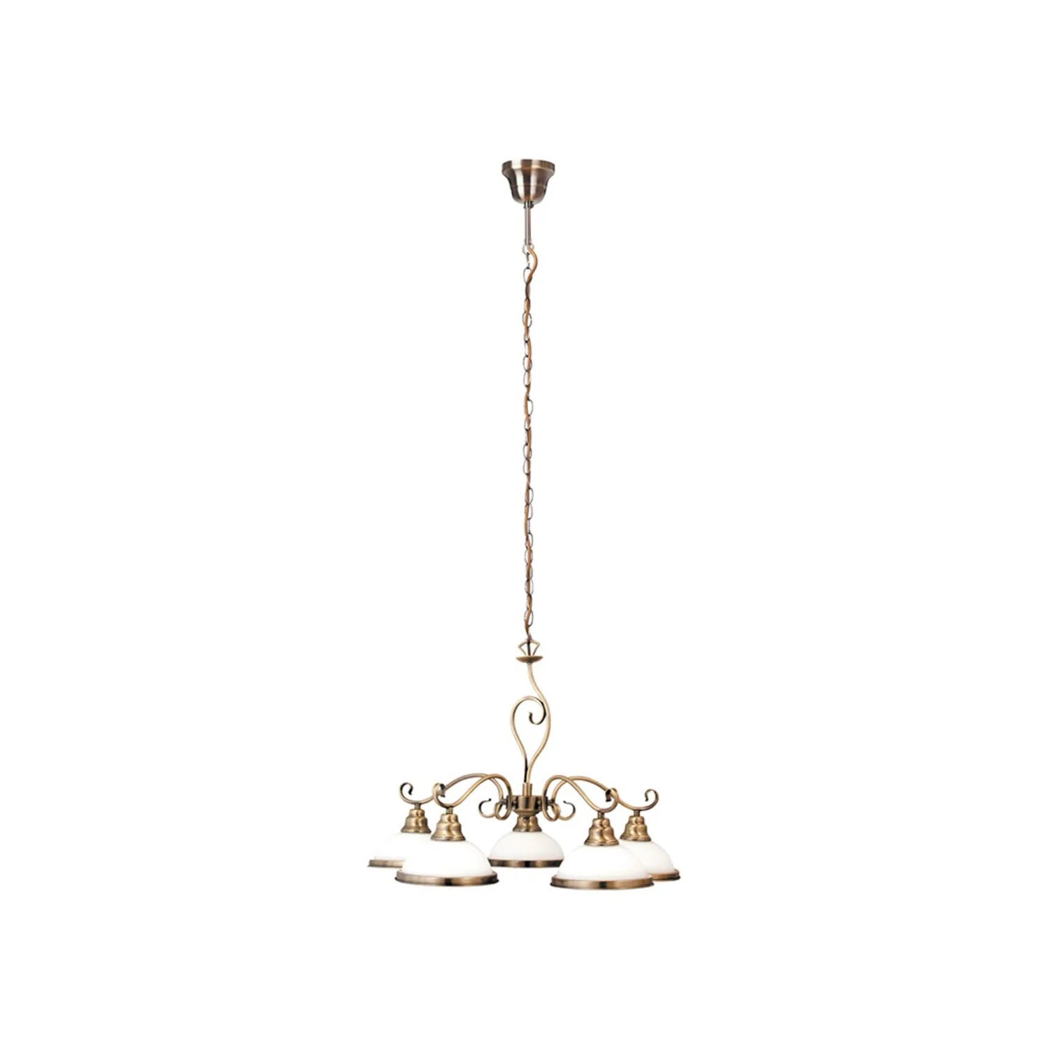Żyrandol Elisett brąz 5 x E27 x 40W wym:100x64x64cm Rabalux