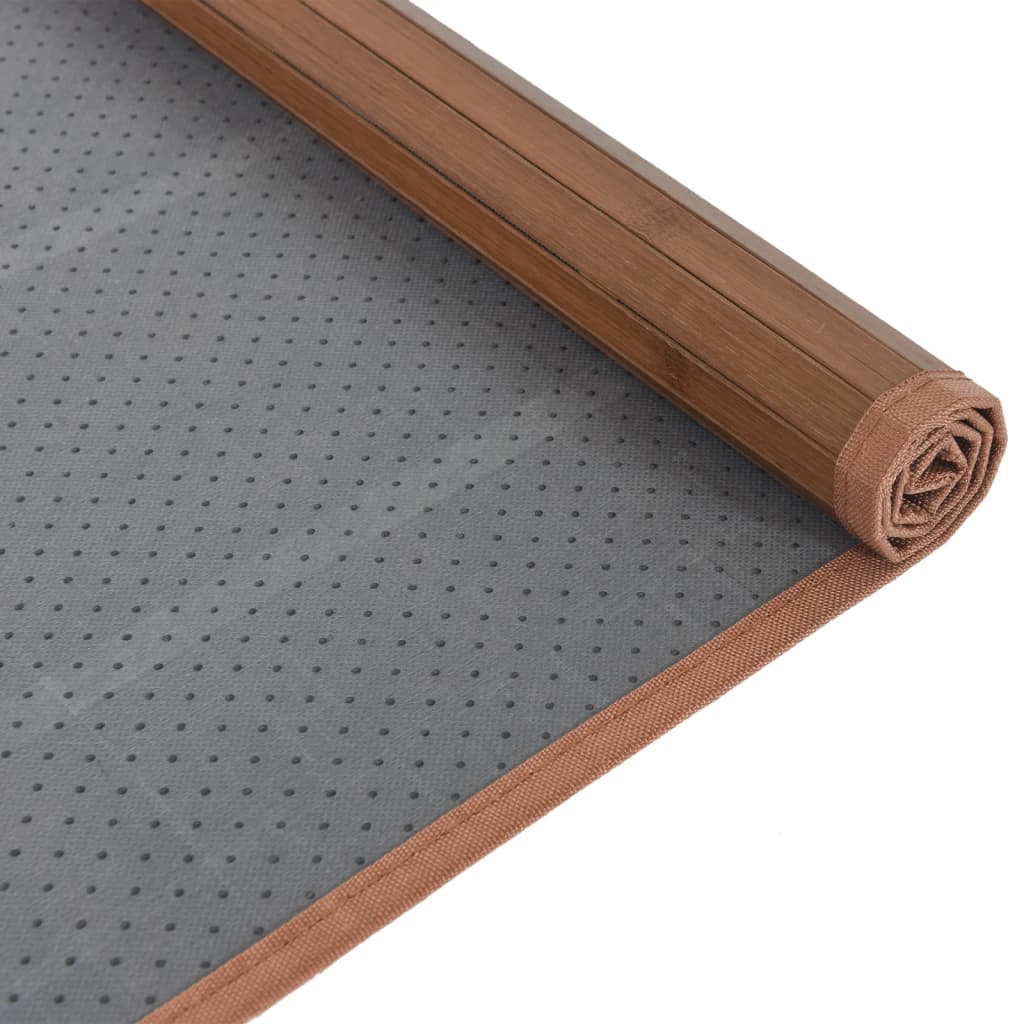 Tapis rectangulaire marron 80x1000 bambou - 5