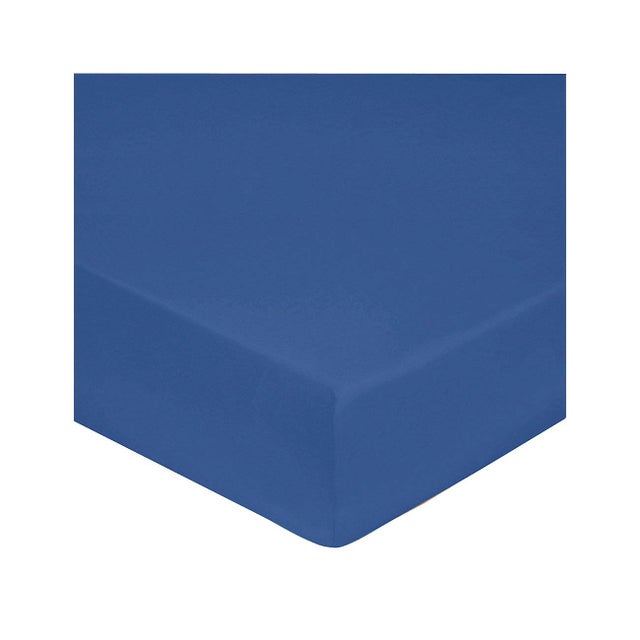 Drap housse Percale Easy-80 x 200 cm-Bleu Royal
