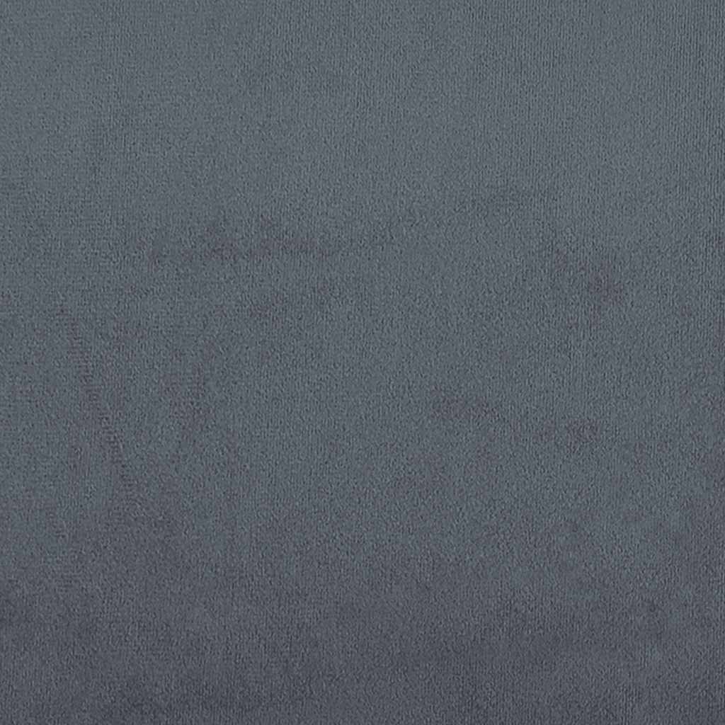 Cadre de lit sans matelas velours gris foncé 200x200 cm - 3