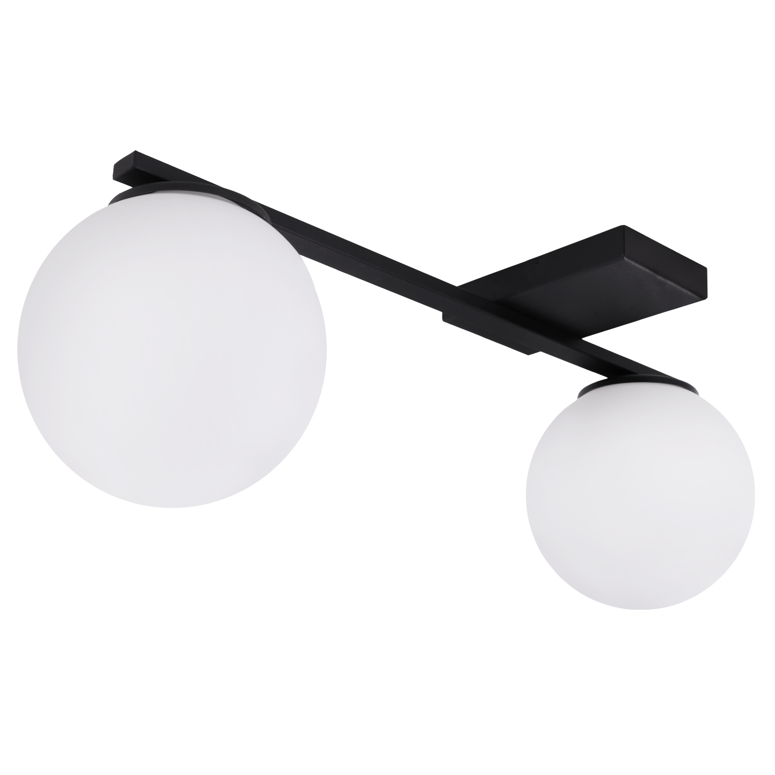 Lampa sufitowa wisząca Alta czarna nowoczesna 2xE14 klosz kula biała Light Home LH